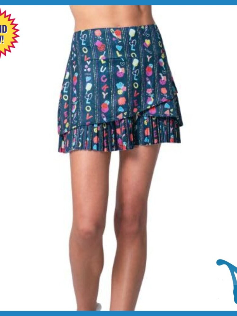 Active Skirt with Back Pocket, Lightweight Jersey, Tennis Golf Pickleball - Picture 2 of 6